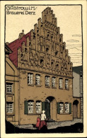 Lithographie CPA Güstrow In Mecklenburg, Brauerei Derz - Other & Unclassified