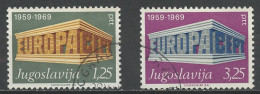 Europa CEPT 1969 Yougoslavie - Jugoslawien - Yugoslavia Y&T N°1252 à 1253 - Michel N°1361I à 1362I (o) - 1969