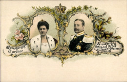 CPA Grande-Duchesse Caroline, Grand-duc Wilhelm Ernst Von Sachsen-Weimar-Eisenach, Portrait - Königshäuser