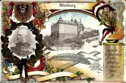 Passepartout CPA Altenburg In Thüringen, Schloss, Duc Ernst I, Trauerkarte - Otros & Sin Clasificación