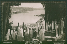 Photo Konstantinopel Istanbul Türkei, Blick Auf Das Goldene Horn, Friedhof - Photographie