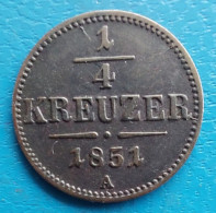 Autriche Austria Österreich 1/4 Kreuzer 1851 A Km 2180 - Oesterreich