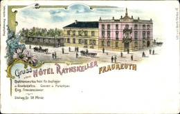Lithographie Fraureuth Im Vogtland Sachsen, Hotel Rathskeller - Autres & Non Classés