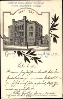Lithographie Anklam In Mecklenburg Vorpommern, Neues Gymnasium, Schulgebäude 1847-1897 - Other & Unclassified