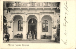 CPA Hamburg Mitte Altstadt, Europahotel, Eingang - Autres & Non Classés
