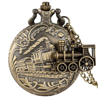 Montre Gousset NEUVE - Train Ancien Locomotive à Vapeur (Réf 5) - Watches: Bracket
