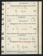 3  Bulletins De Chargement 1857 Avec Marque Rouge CHARLEROI - 1849-1865 Medaglioni (Varie)