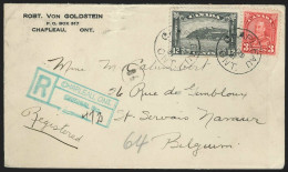 Canada - L. Recomm. Affr. 3c + 12c De CHAPLEAU/1931 Pour La Belgique  - Storia Postale