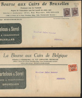 1923/34 5 Imprimés "Bourse Aux Cuirs Bruxelles" Affr. Préos 1c, 3c, 5c Et 6c - Typografisch 1929-37 (Heraldieke Leeuw)