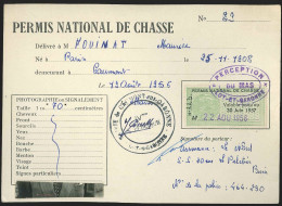Permis National Avec Timbre "permis De Chasse" /1956 De Caumont /Garonne - Unclassified