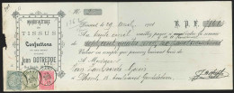 Mandat Affr. N°58+59+63 Càd DINANT/1901 - 1893-1900 Schmaler Bart