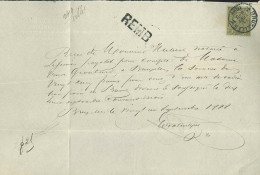 Reçu Affr. N°47 Càd BRUXELLES/1888 + Marque "REMB" (remboursement) - 1884-1891 Leopold II