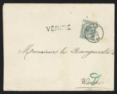 Imprimé Affr. N°53 De GILLY/1900 + VERIFIE Pour Wierde - 1893-1907 Armarios