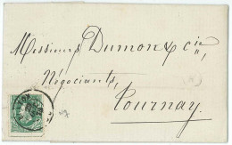 L. Affr. N°30 Dc BLATON/1873 + Boîte Rurale K De Bernissart Pour Tournay - 1869-1883 Leopold II.