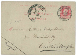 Ep 10c Rouge Sc ANVERS (STATION)/1888 Pour Constantinople Turquie - Cartes Postales 1871-1909