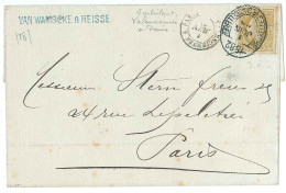 L. Affr. N°32 Oval 1882/BRUXELLES (R. CHANCELLERIE) Pour Paris - 1869-1883 Leopold II.