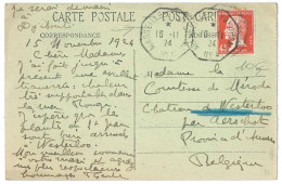 CPA De Port Saïd Affr. France 45c Pasteur Octog MARSEILLE A YOKOAMA/N°4/1924 Pour La Belgique - 1906-38 Sower - Cameo