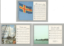 ÅLAND - TRADITIONAL SONGS - 3 POSTCARD LOT - FINLAND - - Finlandia