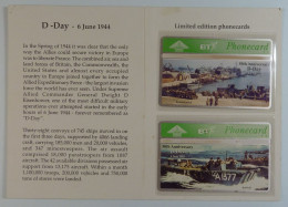 UK - BT - L&G - 50th Anniversary - D-DAY - 1944 - 405B & Without Control - 500ex - Limited Edition - Mint In Folder - BT Emissioni Generali