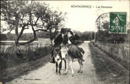 CPA Montmorency Val D’Oise, Liebespaar Auf Eseln - Andere & Zonder Classificatie