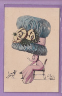 OLD POSTCARD - SPECIAL FASHION - WOMAN UNDER A BIG HAT - ARTIST SIGNED - Bkwi - Austria - Autres & Non Classés