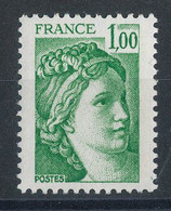 1973** Sabine 1f Vert - Unused Stamps