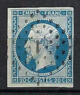 FRANCE Classique, B Obl. PC Des Villes Sur TP Isolés: PC 1 (Abbeville,1) Sur Y&T 14A - 1853-1860 Napoleon III