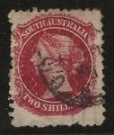 South  Australia     .   SG    .  110  (2 Scans)         .   O      .     Cancelled - Used Stamps