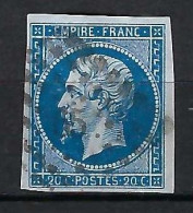 FRANCE Classique, B Obl. PC Des Villes Sur TP Isolés: PC 65 (Amiens,1) Sur Y&T 14A - 1853-1860 Napoleon III