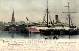 CPA Bremerhaven, Hafen, Dampfschiff, Norddeutscher Lloyd Bremen - Autres & Non Classés