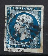 FRANCE Classique, B Obl. PC Des Villes Sur TP Isolés: PC 137 (Arras,1) Sur Y&T 14Aa - 1853-1860 Napoléon III
