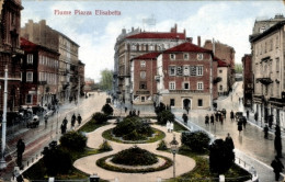 CPA Rijeka Fiume Kroatien, Piazza Elisabetta - Croatie
