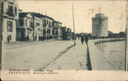 CPA Saloniki Thessaloniki Griechenland, Boulevard Nikis, Weißer Turm - Grèce