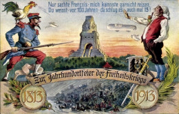 CPA Leipzig Völkerschlachtsdenkmal, Jahrhundertfeier Der Freiheitskriege 1813-1913, Michel, Francois - Autres & Non Classés