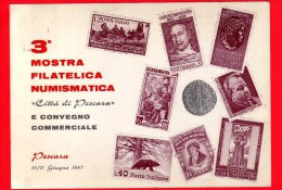 ITALIA - 1967 - Storia Postale - Pescara - 3 Mostra Filatelica - ENAL - Genti E Luoghi D'abruzzo Nei Francobolli - 1961-70: Marcofilia
