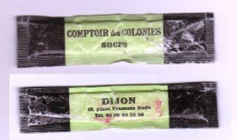Stick De Sucre, Sugar " COMPTOIR DES COLONIES - Dijon " (scan Recto-verso) [S316]_D429 - Sucres