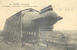 LE DIRIGEABLE VILLE DE PARIS  SPORTS AEROSTATION  REPRODUCTION  - Zeppeline