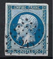 FRANCE Classique, B Obl. PC Des Villes Sur TP Isolés: PC 248 (Bar-le-Duc,1) Sur Y&T 14B - 1853-1860 Napoleon III