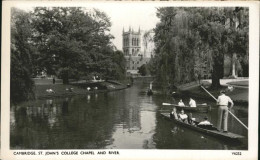 11231695 Cambridge Cambridgeshire St Johns College Chapel River Boot Cambridge - Otros & Sin Clasificación