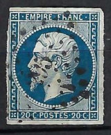 FRANCE Classique, B Obl. PC Des Villes Sur TP Isolés: PC 295 (Bayonne,1) Sur Y&T 14Aa - 1853-1860 Napoleon III