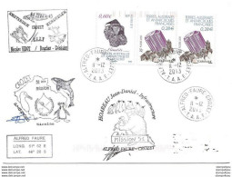 229 - 50 - Enveloppe TAAF Crozet Avec Timbres Minéraux Et Divers Cachets Illustrés 2013 - Minéraux