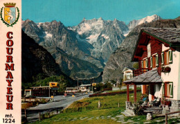 CPM - COURMAYEUR - Panorama Chaîne Du Mt Blanc (Station Essence Eni) - Edition Casa Del Ricordo - Autres & Non Classés