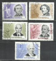 9058-SERIE COMPLETA RUMANÍA 1963 Nº 1924/1928 CELEBRIDADES - Used Stamps