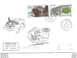 229 - 52 - Enveloppe TAAF Crozet Avec Cachets Illustrés 51ème Mission 2014 - Forschungsstationen