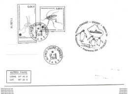 47 - 20 - Enveloppe TAAF Corzet Avec Timbre "insectes" Cachet Illustré 2016 - Andere & Zonder Classificatie
