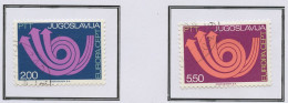 Europa CEPT 1973 Yougoslavie - Jugoslawien - Yugoslavia Y&T N°1390 à 1391 - Michel N°1507 à 1508 (o) - 1973