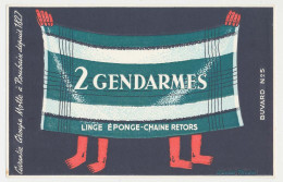 Buvard 21 X 13.5 Linge éponge 2 GENDARMES Buvard N° 5 Groupe Motte à Roubaix D'après Frezin - Textile & Clothing