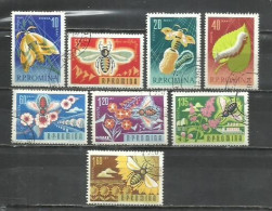 7531D- RUMANÍA  1963 INSECTOS Nº 1944/1951 FAUNA NATURALEZA - Used Stamps