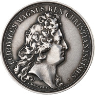 France, Médaille, Louis XIV Le Grand, Argent, Mauger, Refrappe, TTB+ - Other & Unclassified