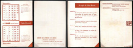 Buvard Calendrier Novembre Décembre 1960 Laboratoires De L'Equilibre Biologique Sirop De Lysine B12 Egic 2x 15.5 X 23 - Produits Pharmaceutiques